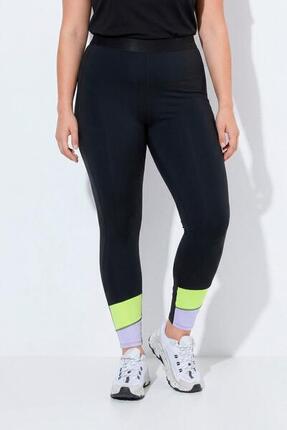 Damen Sport-Leggings Colorblocking Taschen recycelt