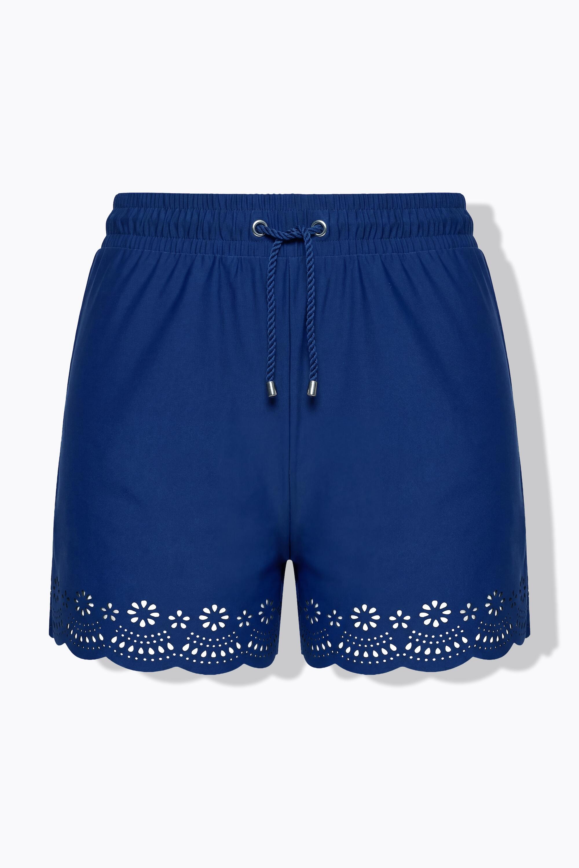 Femme Short de bain à taille élastique. Jambe large et découpes au laser 5/5