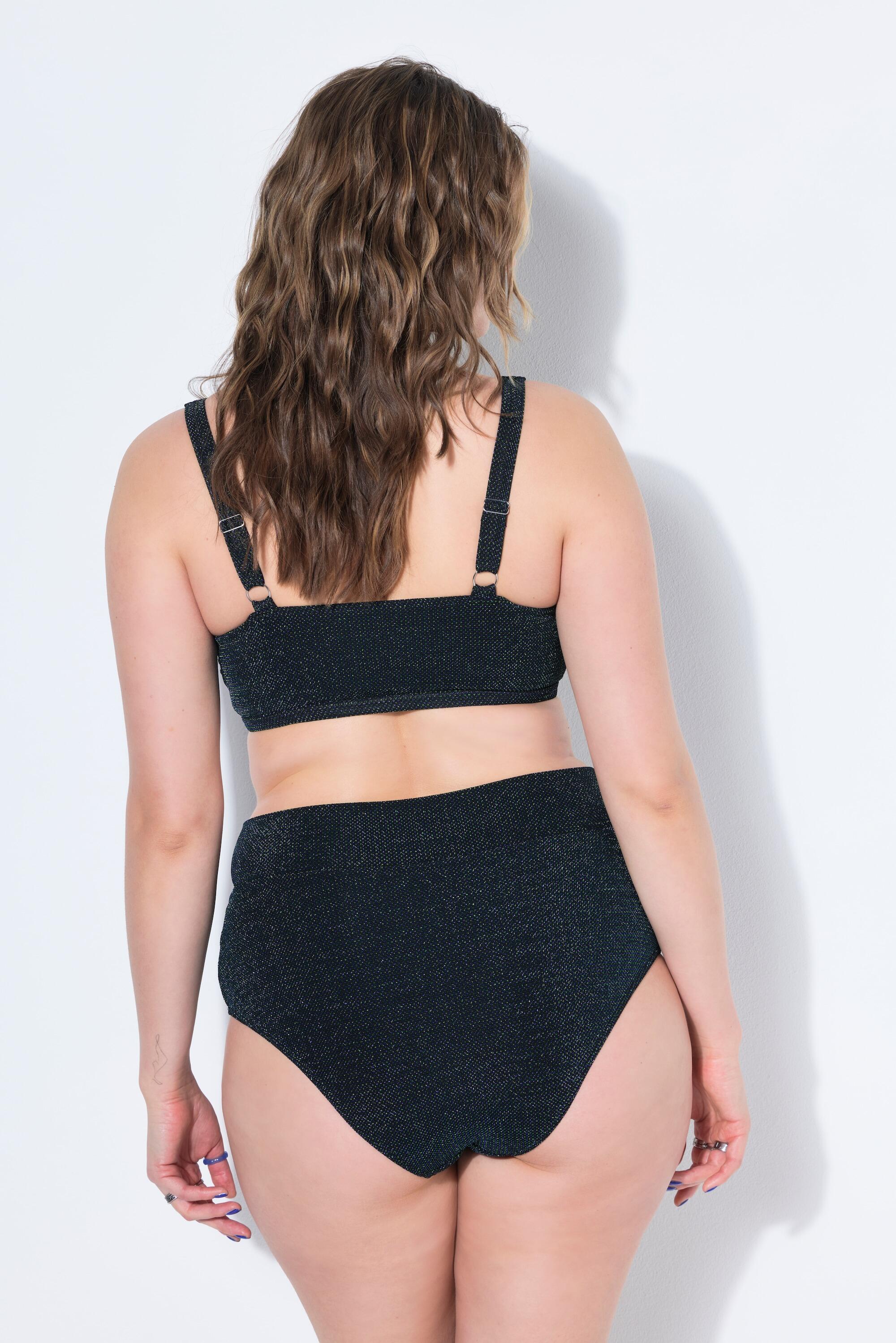 Damen Bikini-Top Glitzereffekt Softcups Zierring 2/4