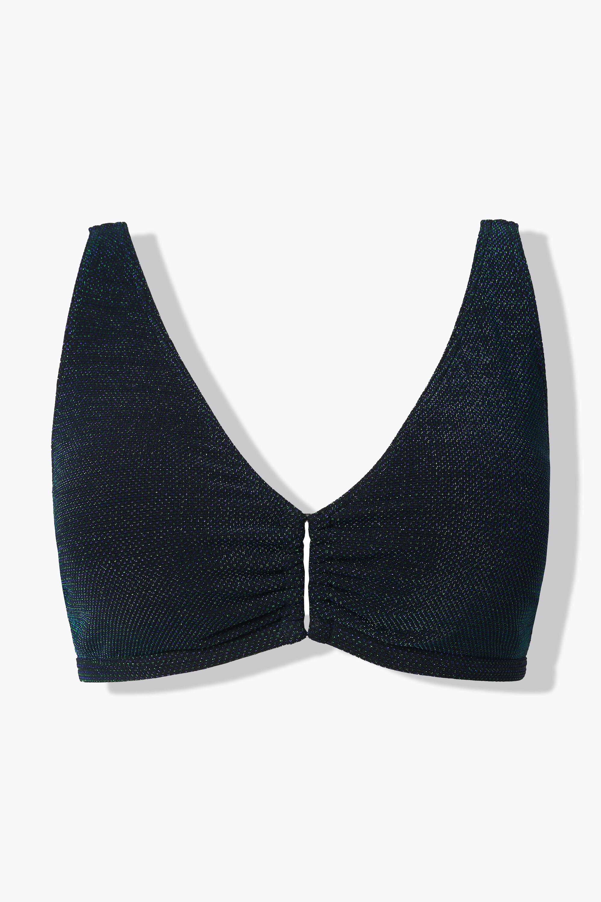 Femme Haut de bikini pailleté bonnets souples anneau décoratif 4/4