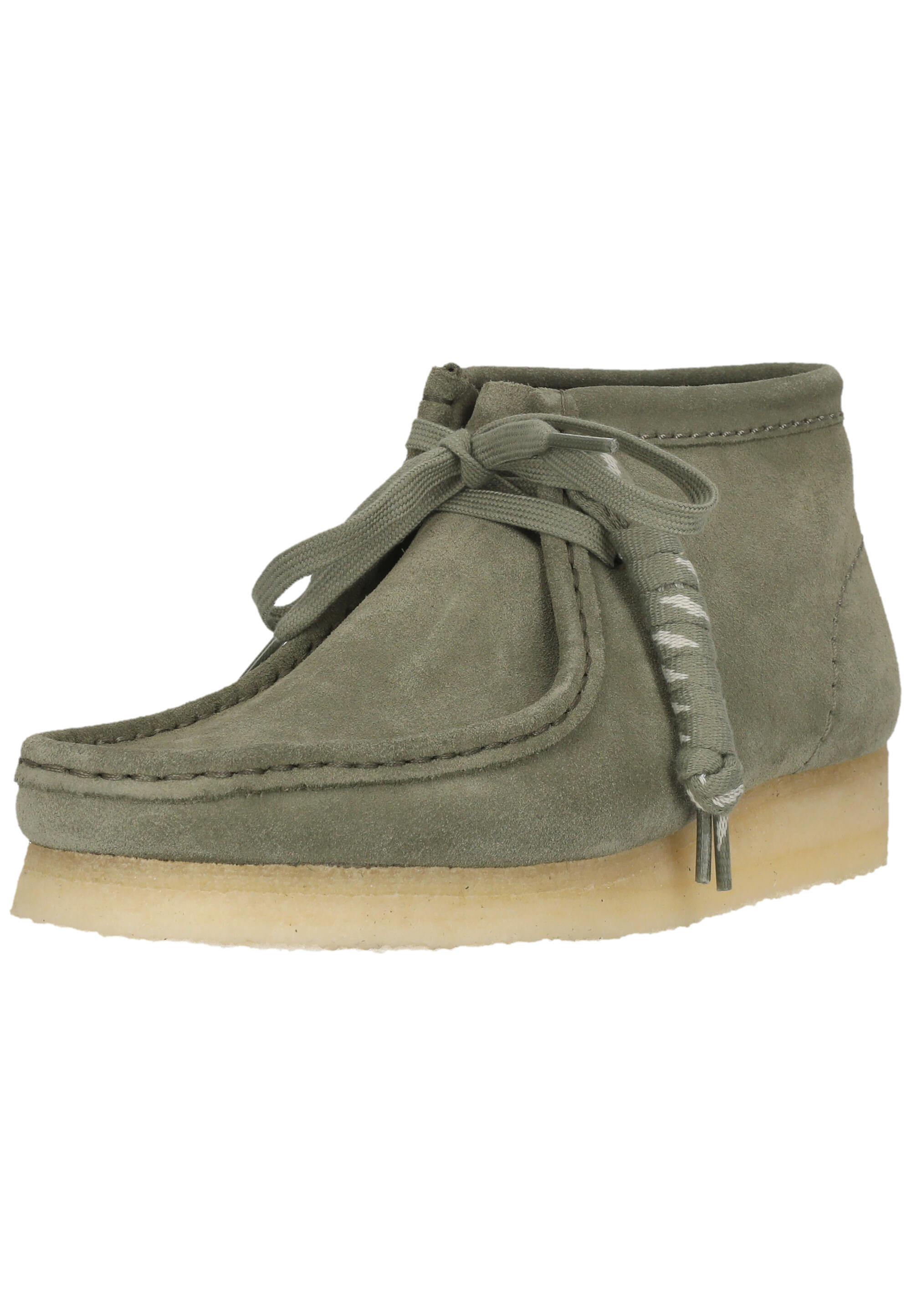 Schnürschuhe Wallabee Boot. Khaki/Green Sde 2/15