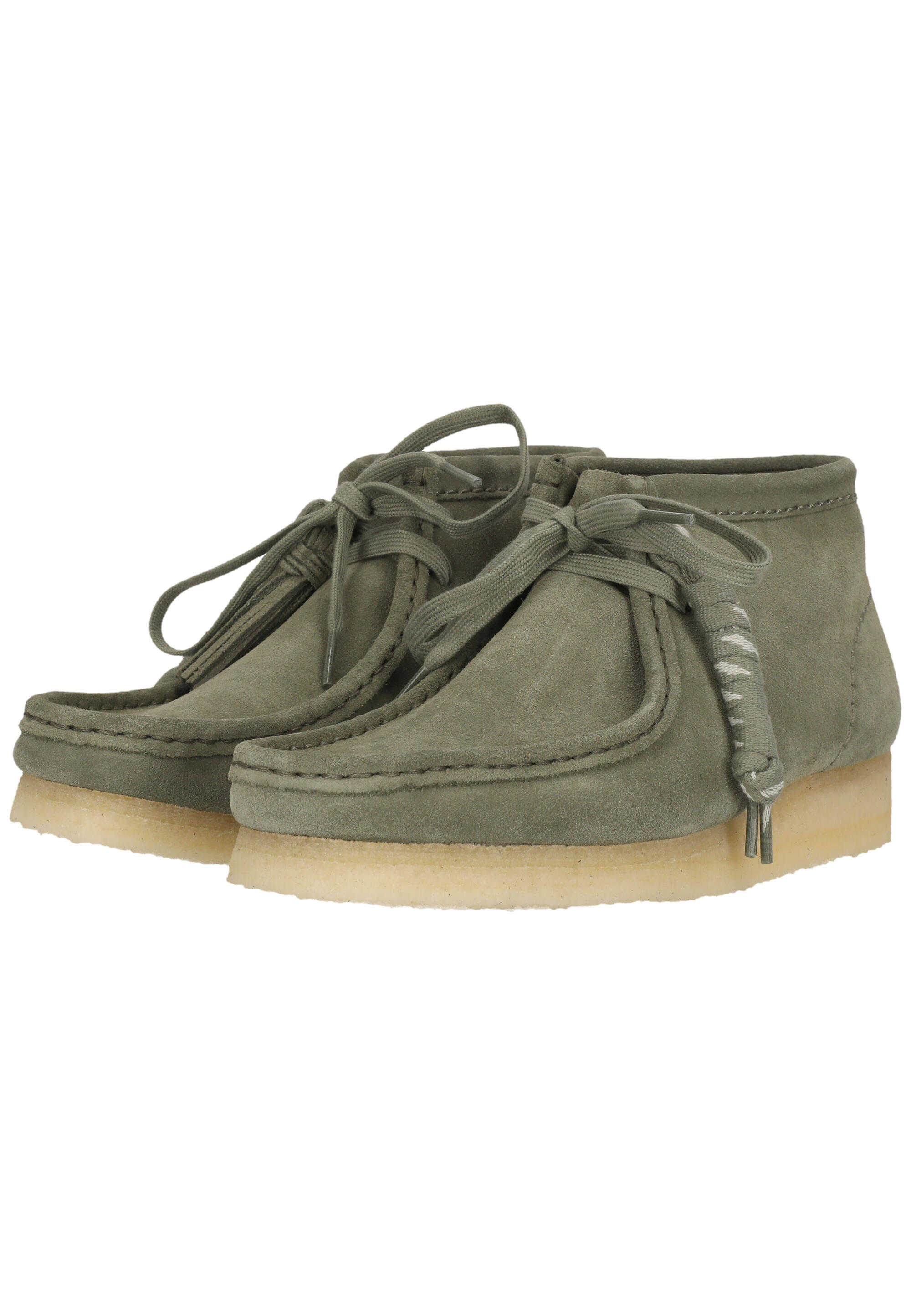 Schnürschuhe Wallabee Boot. Khaki/Green Sde 4/15