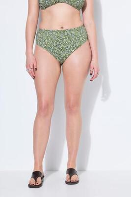 Dames bikinibroekje slipje paisley hoge taille shaping