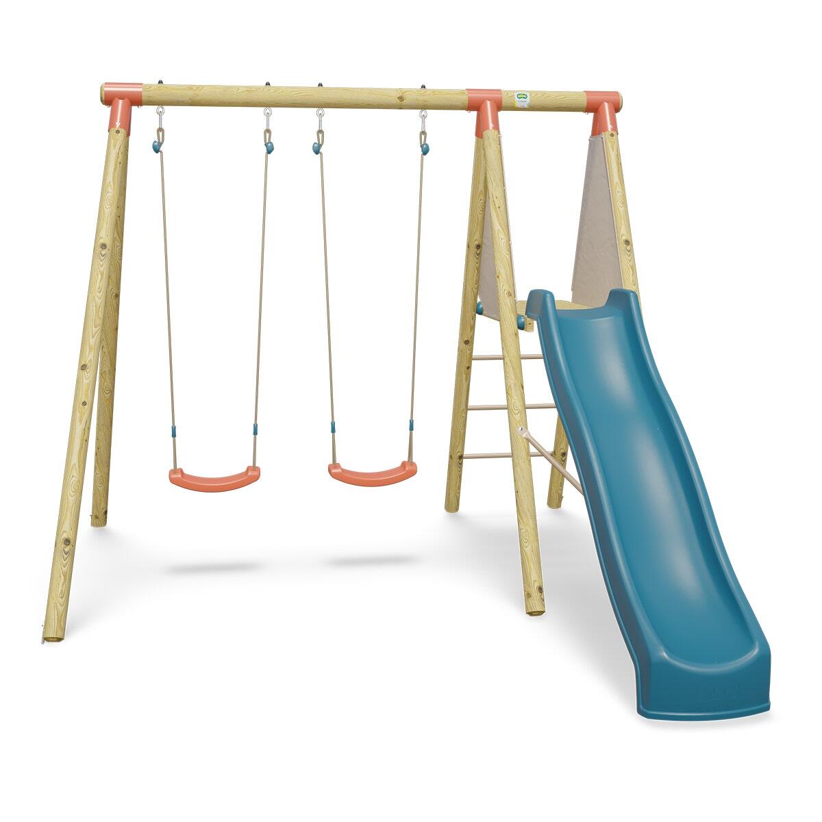 Balançoire en bois 2,30 m Topwood MILU 2 - 4 enfants 1/5