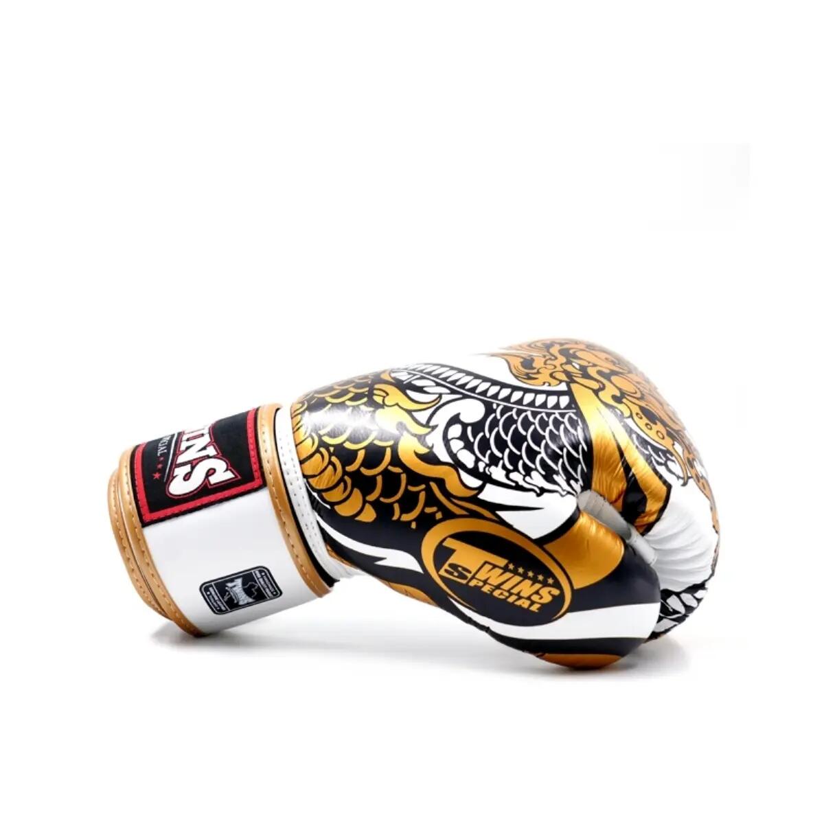 Guantoni da boxe Twins Nagas Oro/Bianco – 12oz 3/3