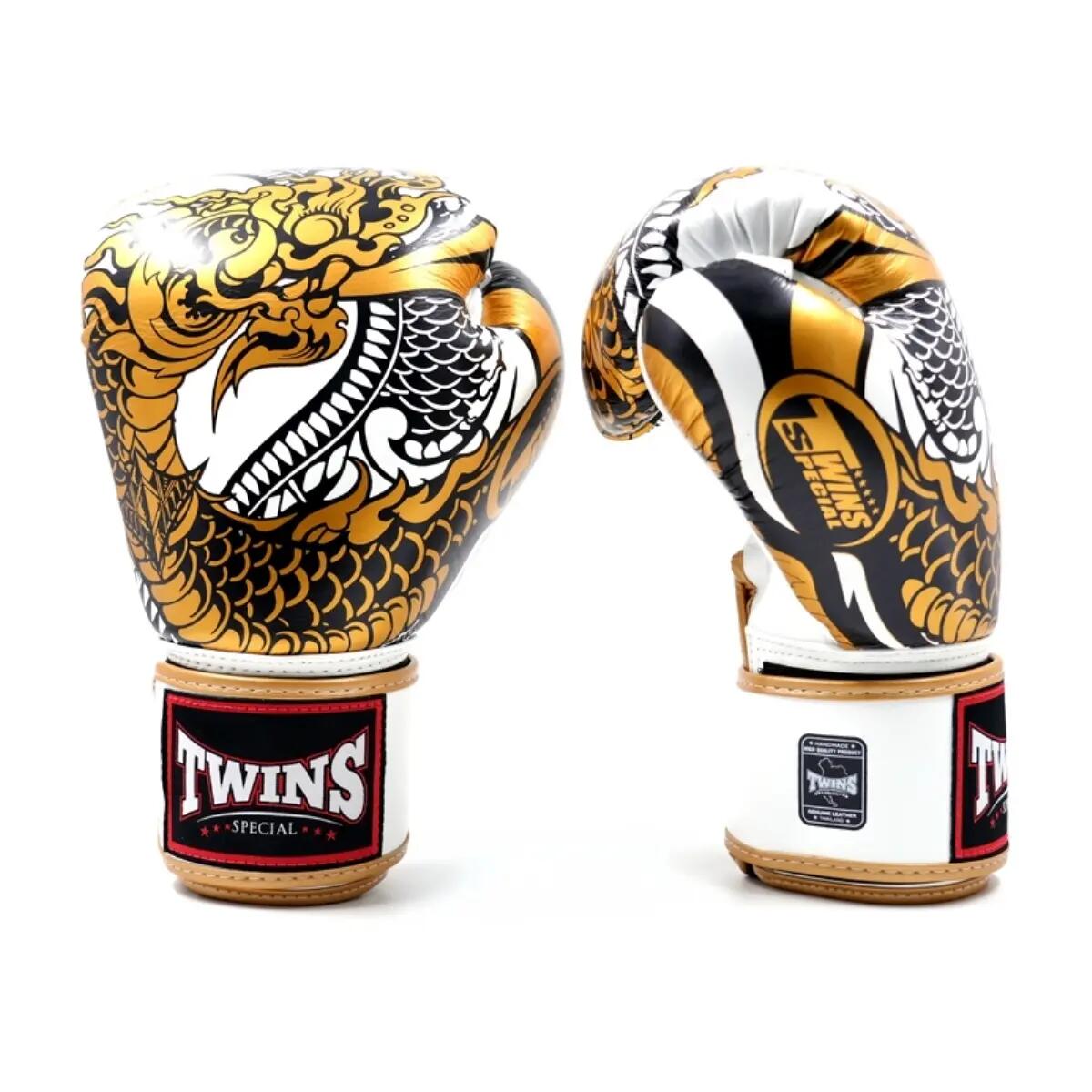 Guantoni da boxe Twins Nagas Oro/Bianco – 12oz 2/3
