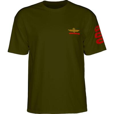Powell peralta bones brigade bomber t-shirt - military green (maat l)