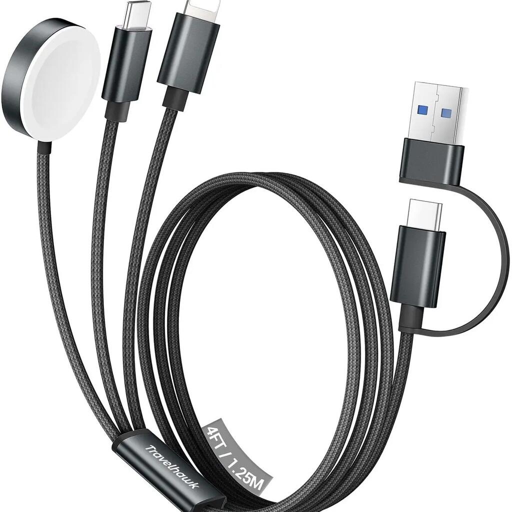 3-in-1 USB Cable 120W Apple Watch Charger