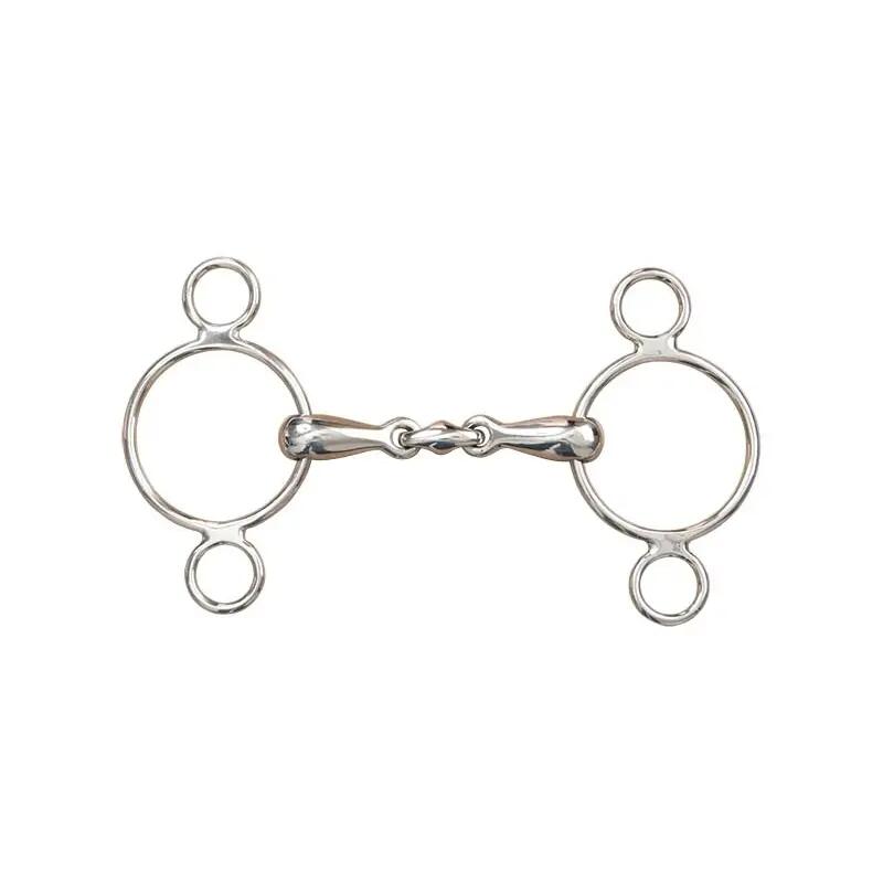 Pessoa dubbel snaffle bit voor paarden T de T 1/1
