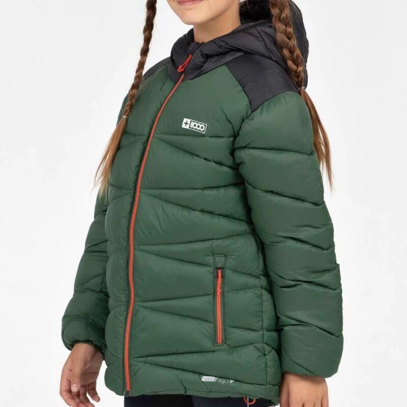 Anorak +8000 Grit 080 413718 verde niña con capucha 3/4