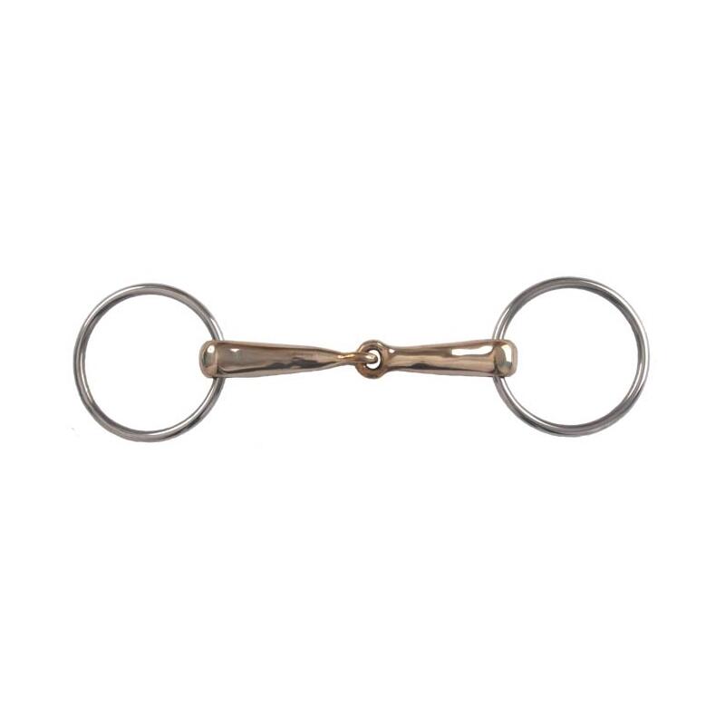 Two-ring bits for horses with copper barrels T de T