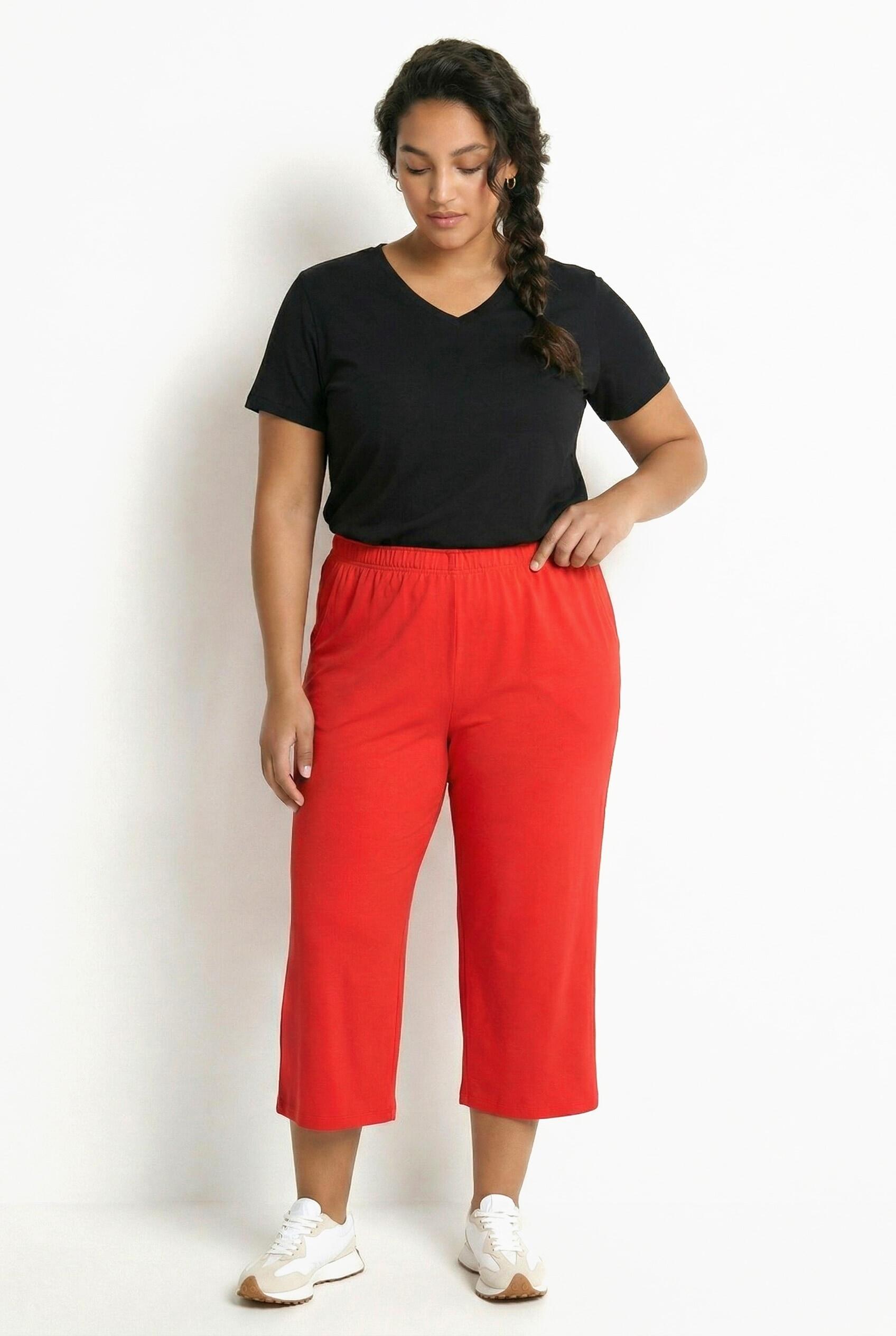 Femme Pantalon de jogging 7/8 jambe droite et taille élastique 3/7