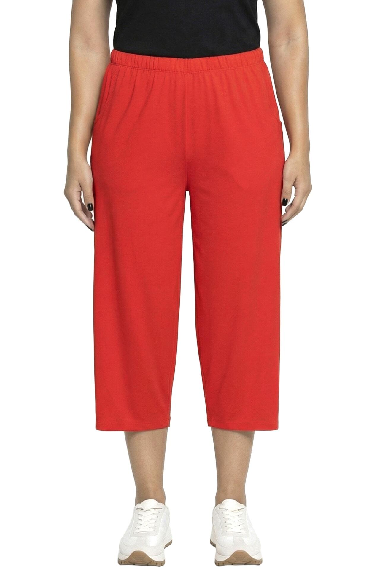 Femme Pantalon de jogging 7/8 jambe droite et taille élastique 6/7