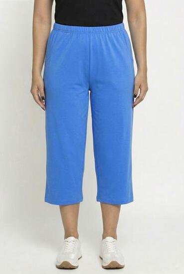 Femme Pantalon de jogging 7/8 jambe droite et taille élastique