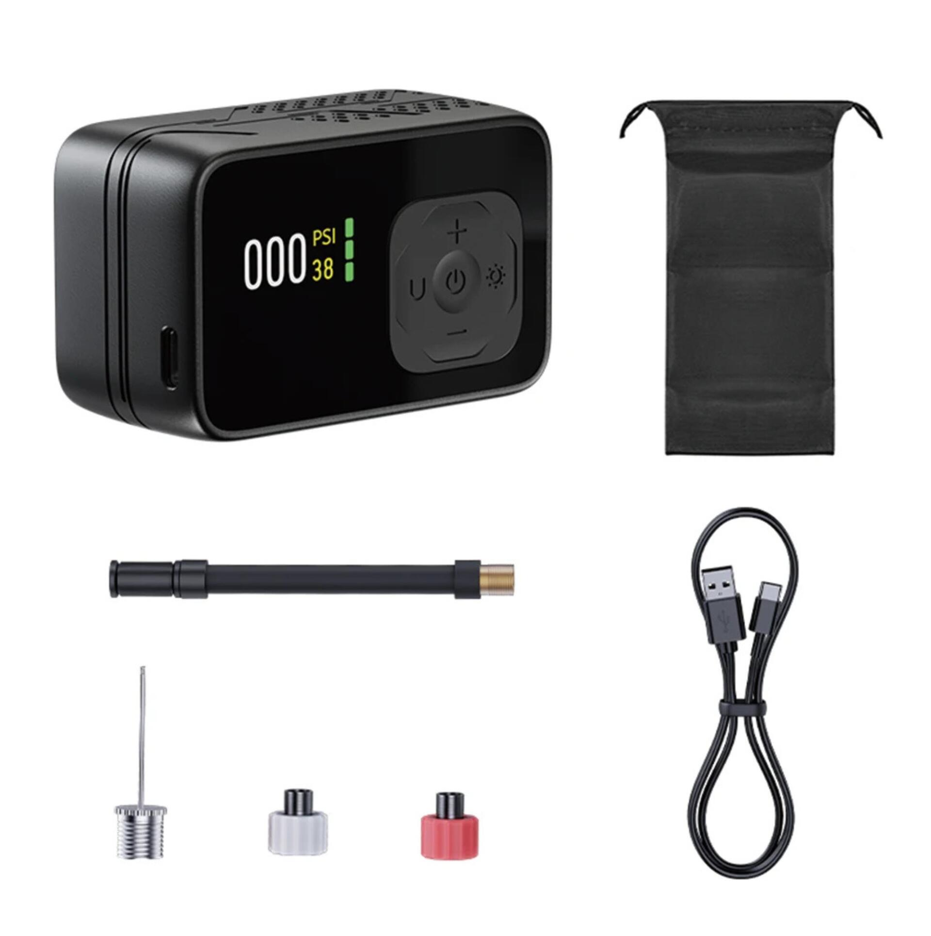 bomba eléctrica bicicleta compacta 120 PSI digital USB-C 2/5