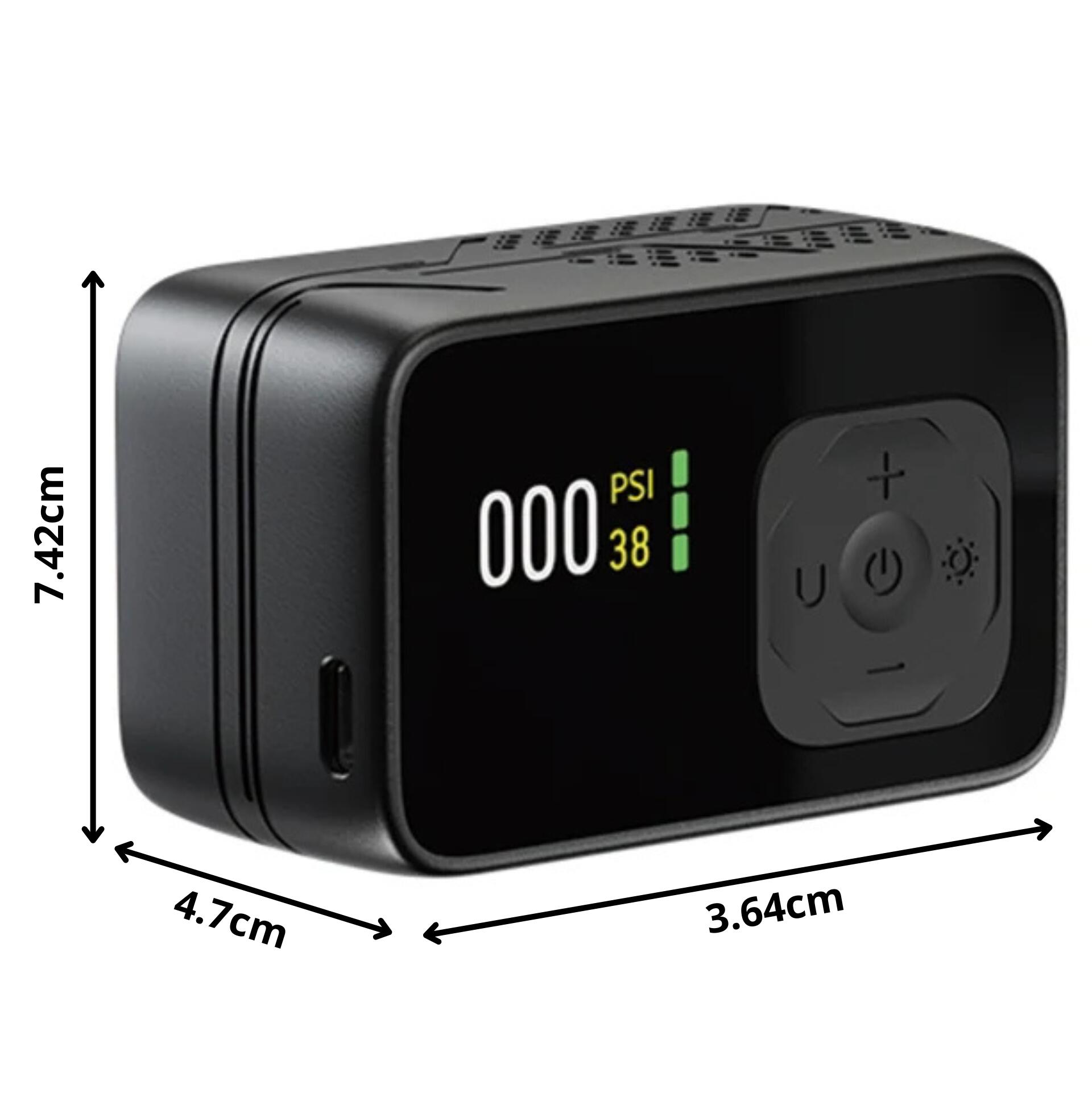 bomba eléctrica bicicleta compacta 120 PSI digital USB-C 5/5