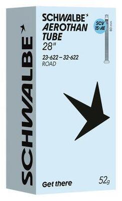 Camera d'aria leggera Schwalbe Aerothan Road con valvola Schwalbe Clik SCV15AE