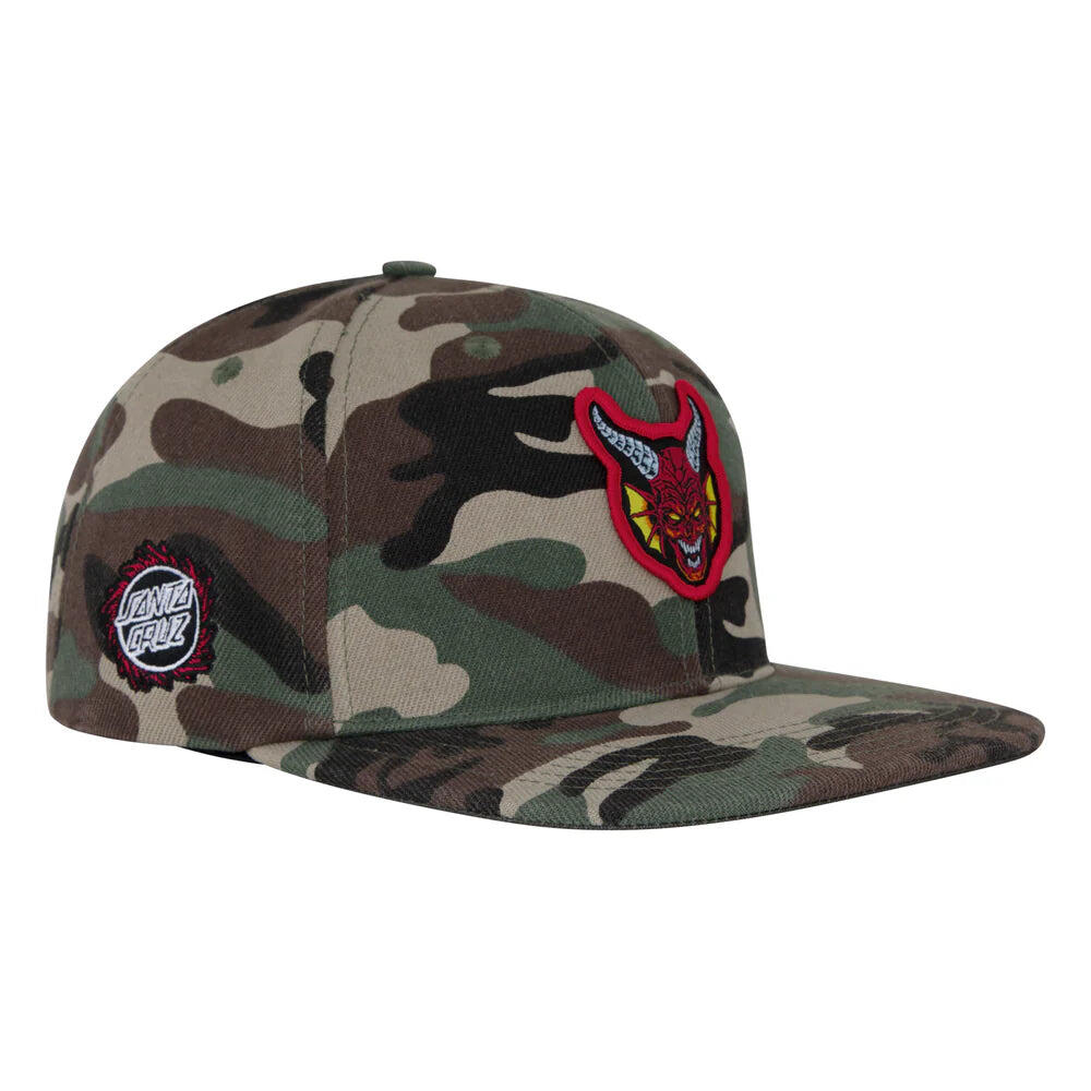 Santa Cruz - Stranger Things Hellfire Club Snapback Hat - Camo 3/4