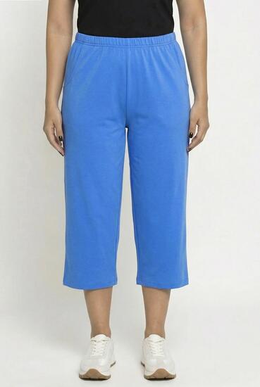 Femme Pantalon de jogging 7/8 jambe droite et taille élastique