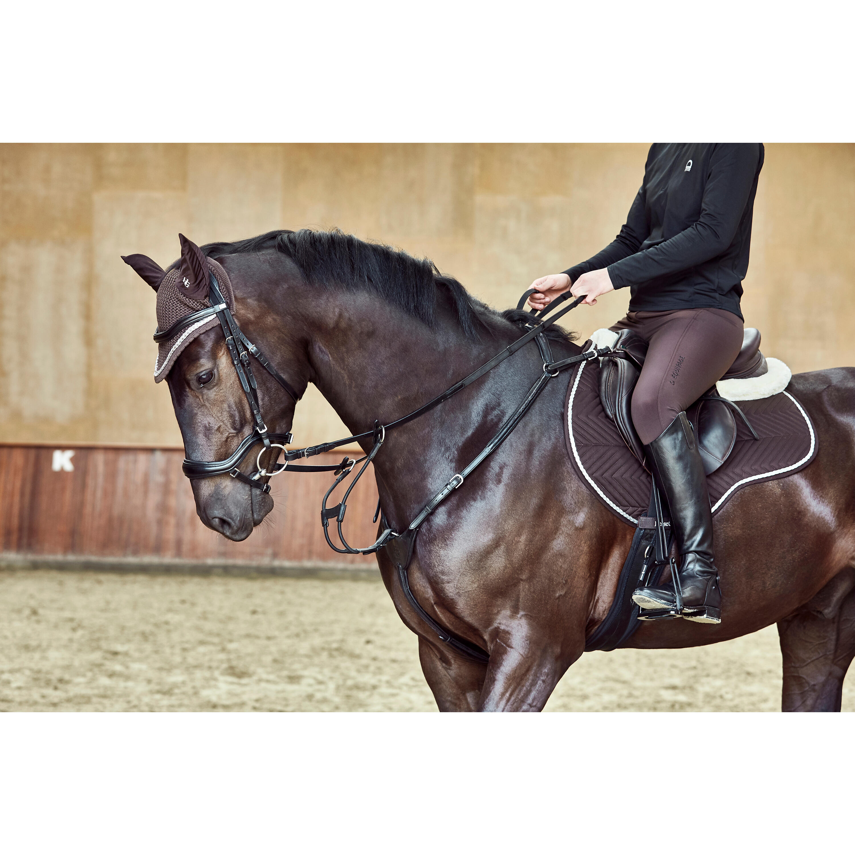 Maillot équitation manches longues 1/2 zip enfant Equipage Kolyma 3/3