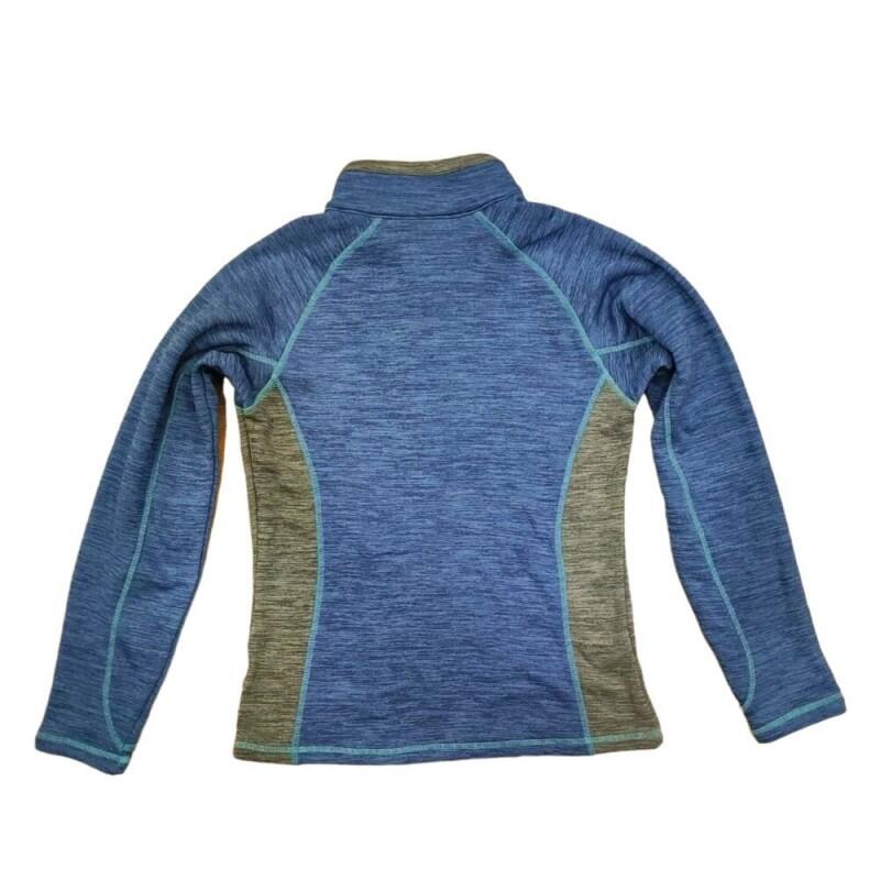 Forro polar Haboa Stretch mujer - azul báltico y gris melange. 2/2