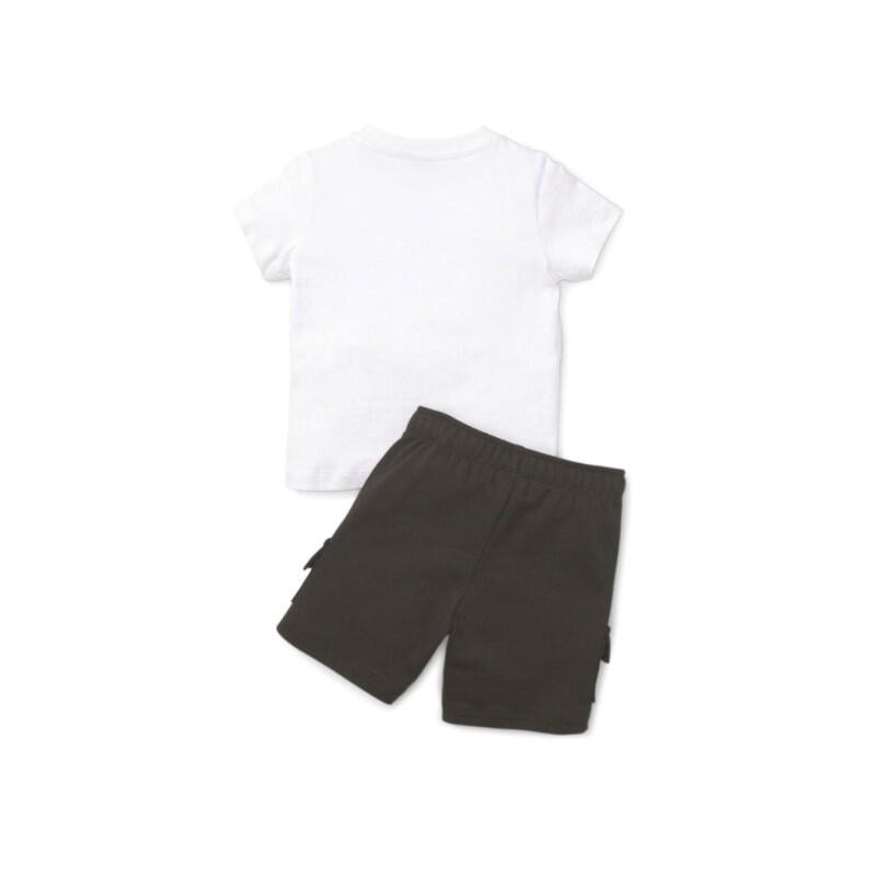 Conjunto Puma Minicats Downtown Set-02 538483-02 blanco y negro junior 2/2