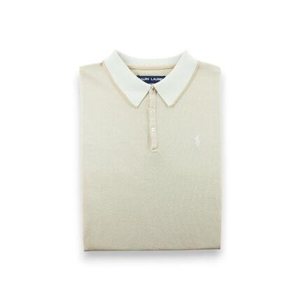 Reconditionné - Polo manches longues Homme Beige - Bon État