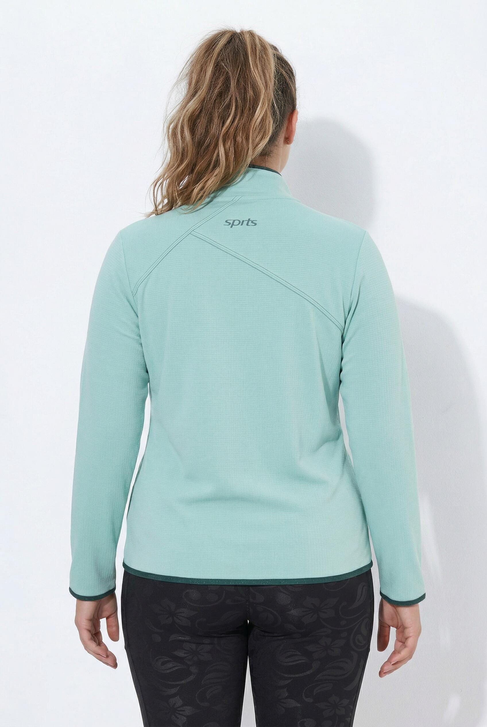Damen Funktions-Sweatjacke Stehkragen Langarm recycelt 2/7