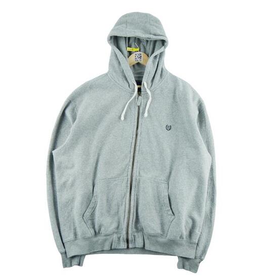 Chaps Herren Kapuzen-Sweatshirt mit durchgehendem Reißverschluss Grau