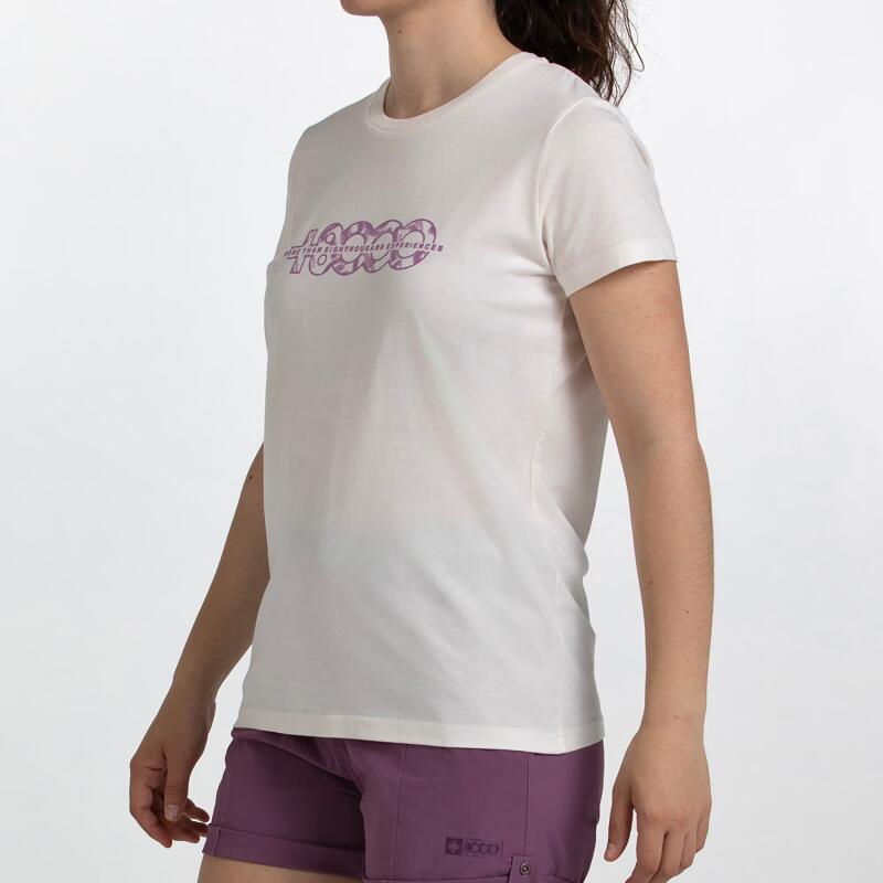 Camiseta +8000 Liv 020 82390-020 Mujer Blanca Entallada 4/4
