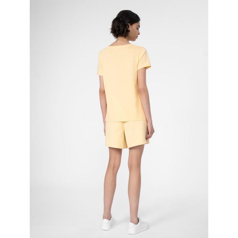 Pantalón corto 4F CAS F070 mujer amarillo pastel 3/3