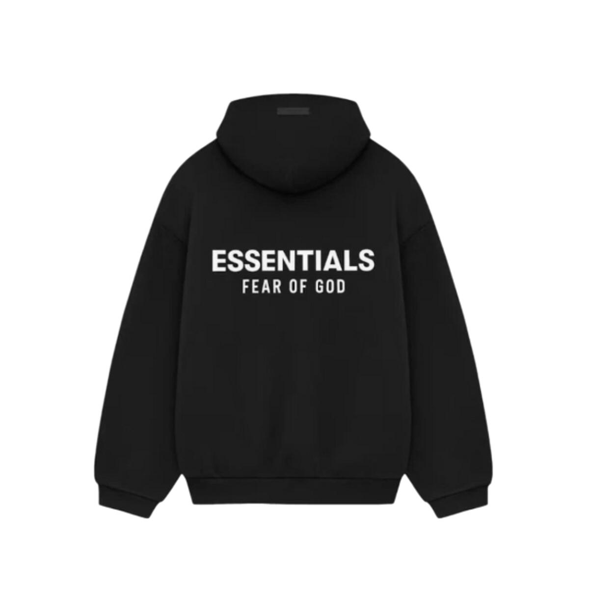 Essentials Hoodie Fleece Black 2/5