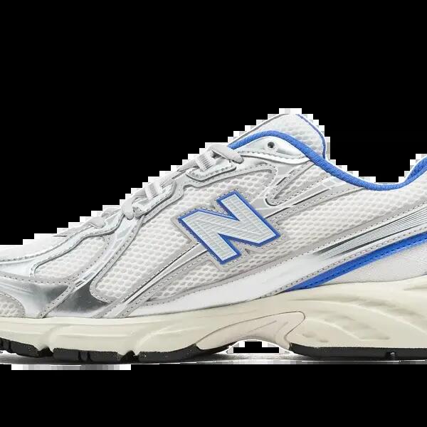 New Balance U740 34F - мъжки спортни обувки за ходене, бели/сини, размер 40.5