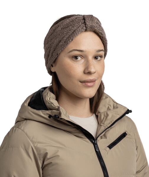 Bandeau tricoté Femme Buff Marron TAILLE UNIQUE 4/7