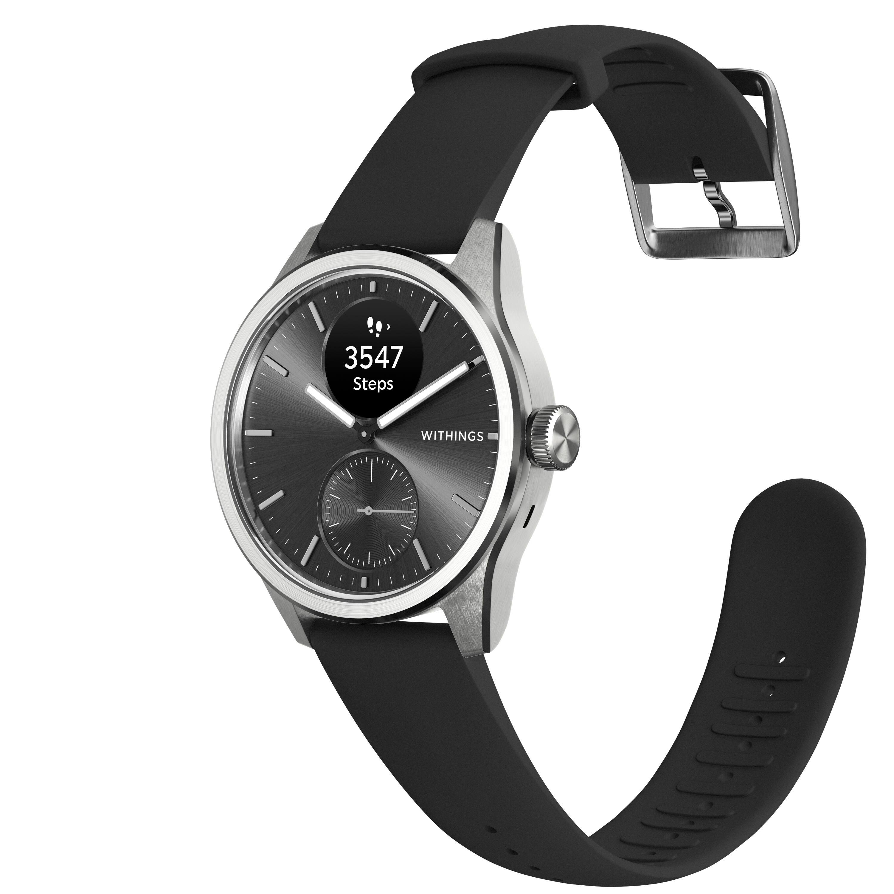 WITHINGS ScanWatch 2 - Smartwatch salute ECG SpO2 temperatura 42mm Nero 3/5