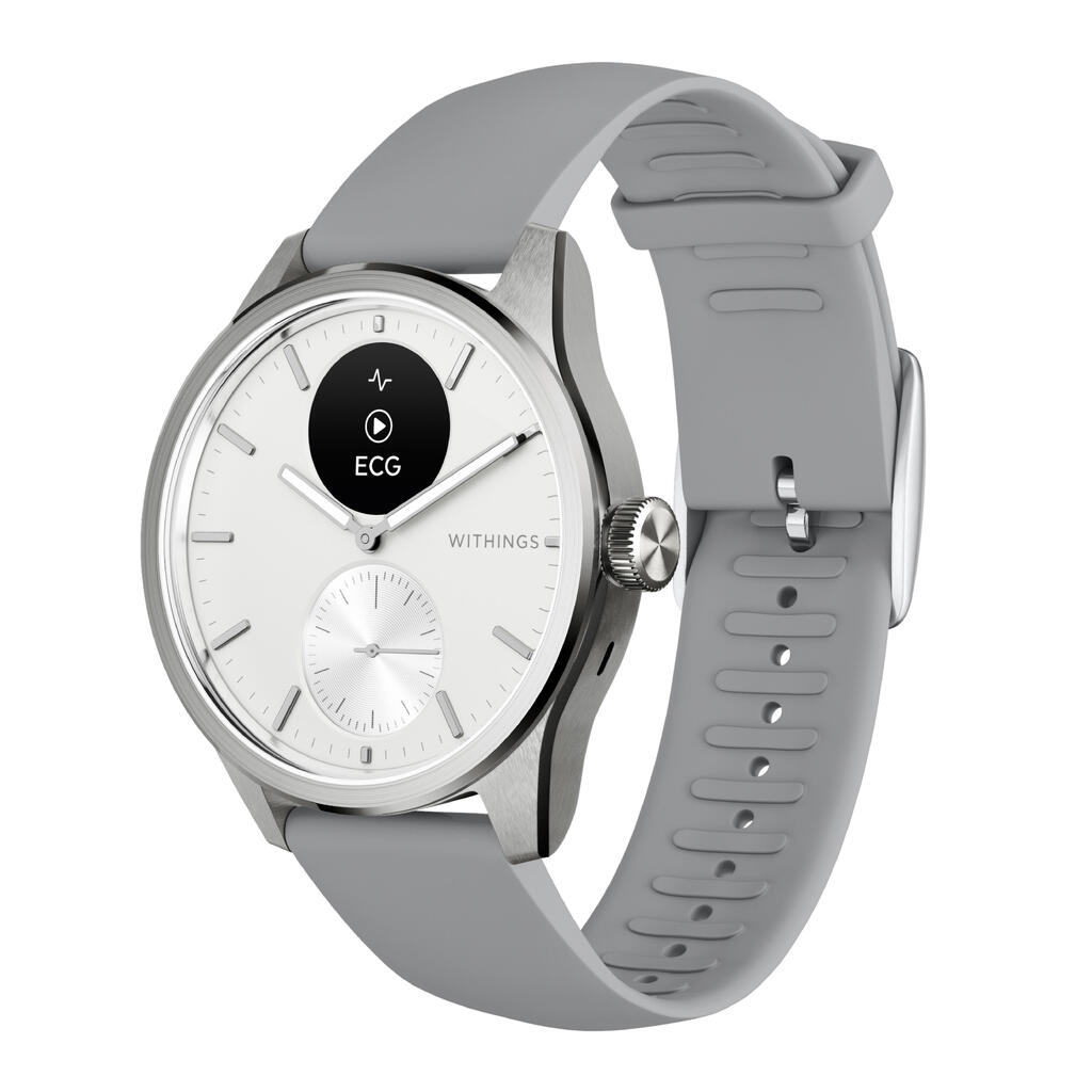 WITHINGS ScanWatch 2 - Hybrid Smartwatch, ECG SpO2 Temperature, 42mm White