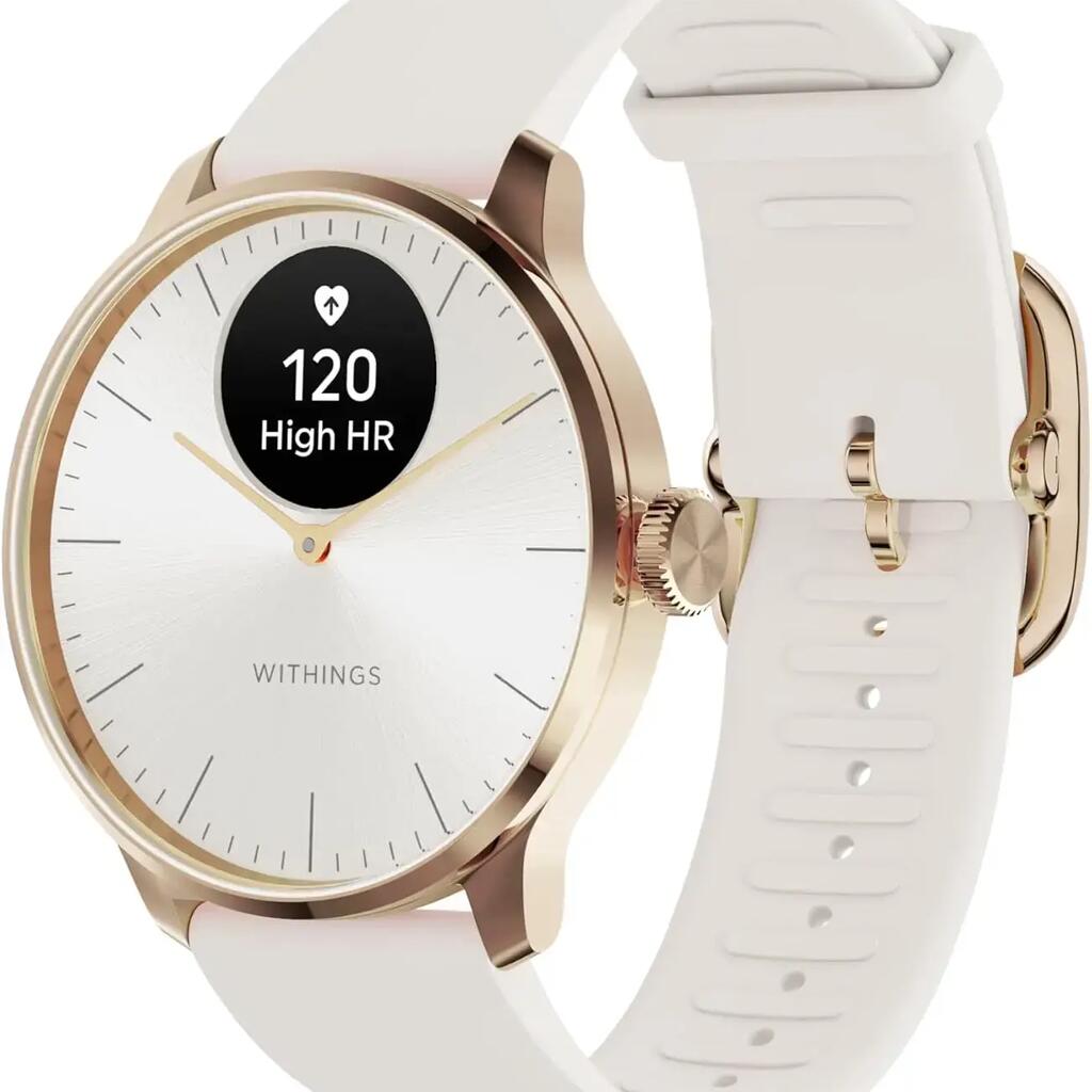 WITHINGS ScanWatch Light - Hybrid Smartwatch, 37mm Rose Gold