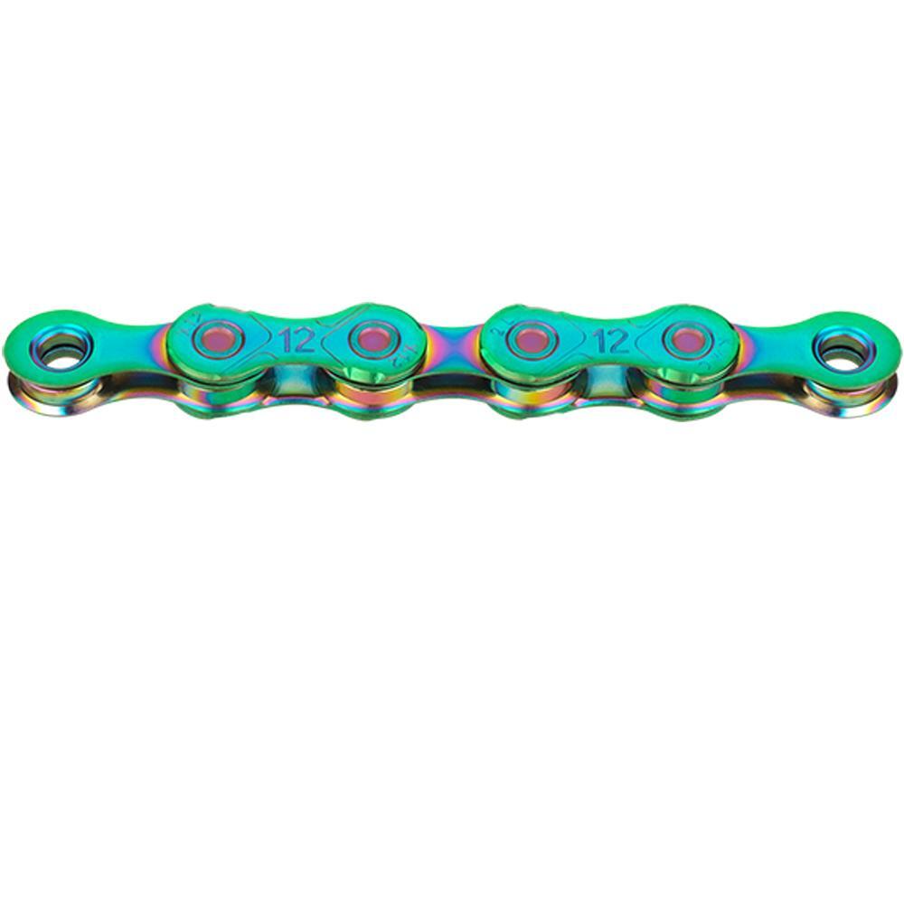 Chaîne KMC X12 Cire 126 Maillons - Vert Aurora 2/3