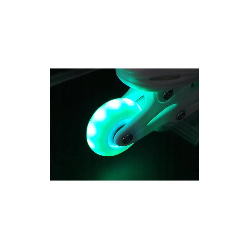 Patine/Role reglabile RAVEN Lia (LED), Turcoaz/Roz