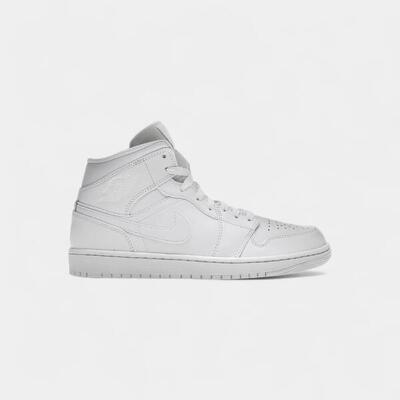 Jordan 1 Mid Triple White