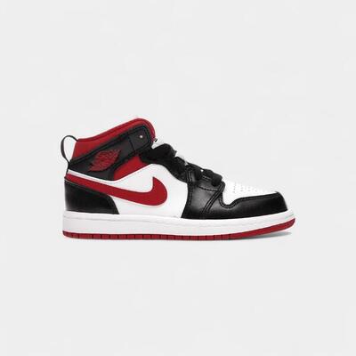 Jordan 1 mid gym red black white (ps)