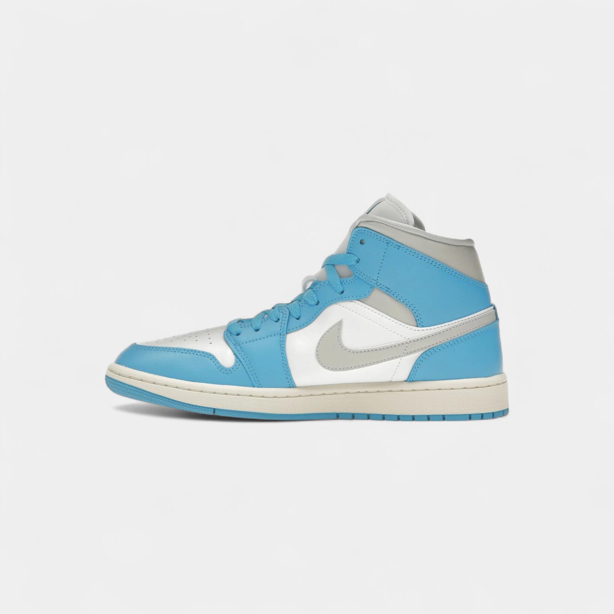 Jordan 1 Mid Dark Powder Blue White Sail Neutral Grey (Women's) 4/4