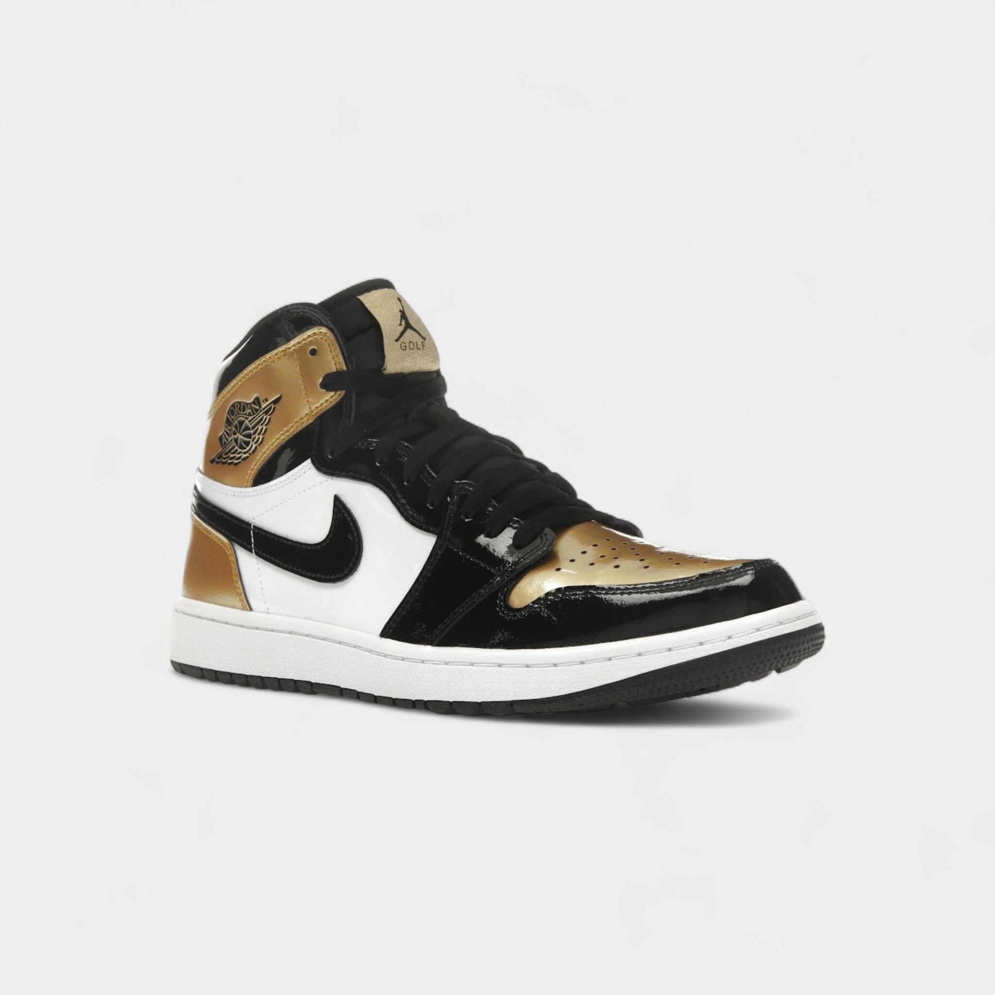 Jordan 1 Retro High Golf Patent Gold Toe 2/4