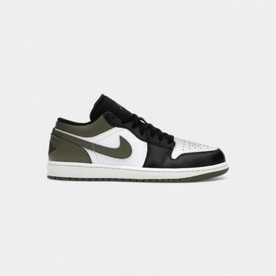 Jordan 1 low black toe medium olive