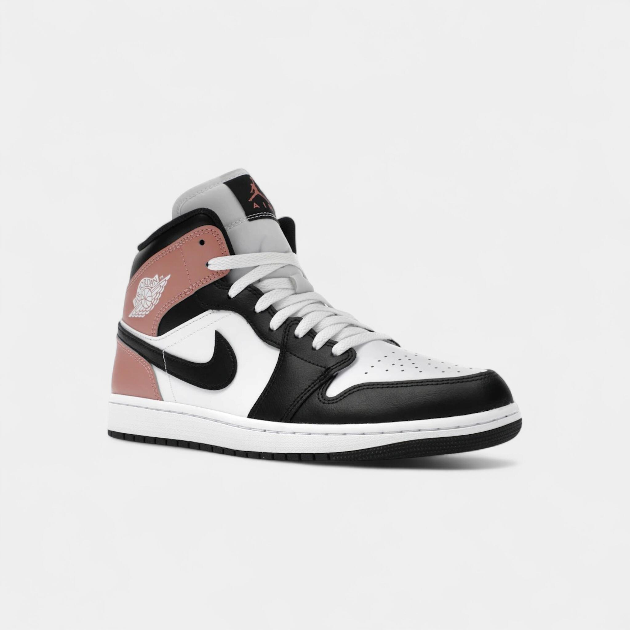 Jordan 1 Mid White Rust Pink Black 2/4