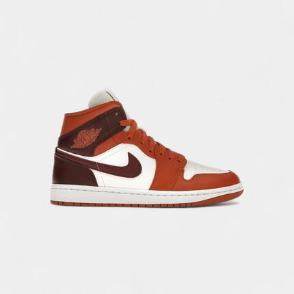 Jordan 1 Mid Dusty Peach Night Maroon (Women's)