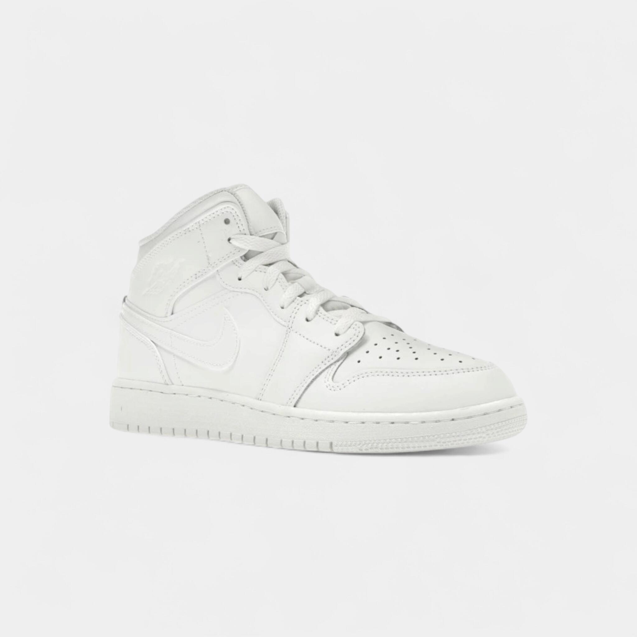 Jordan 1 Mid Triple White (2023) (GS) 2/4