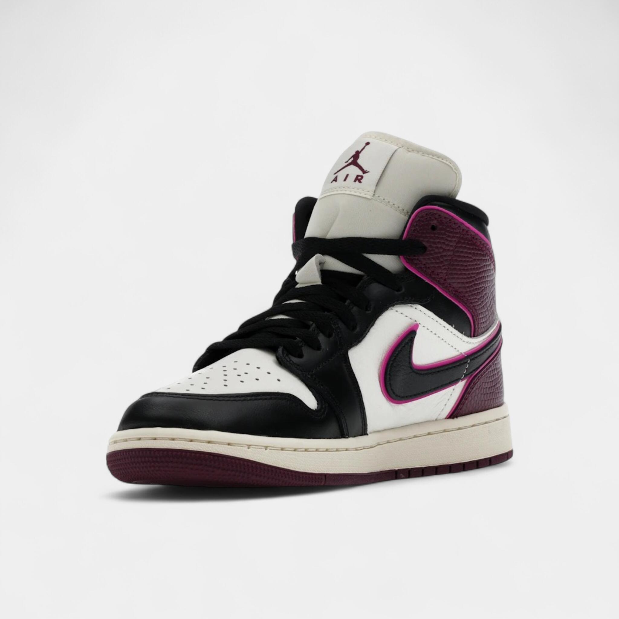 Jordan 1 Mid SE Bordeaux (Women's) 3/4