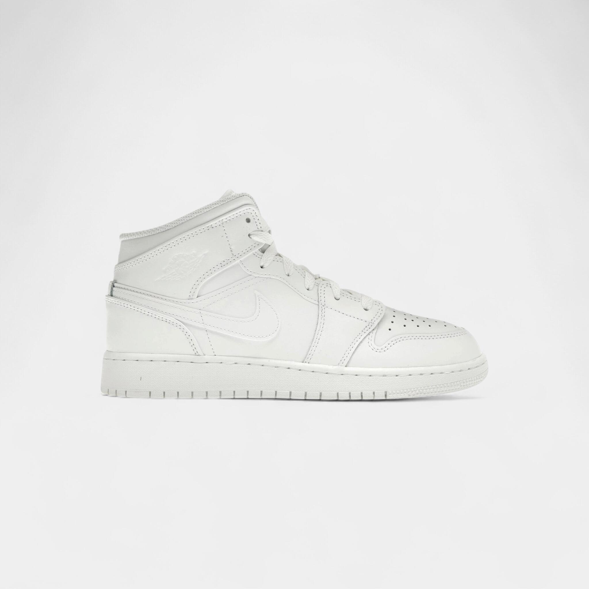 Jordan 1 Mid Triple White (2023) (GS) 1/4
