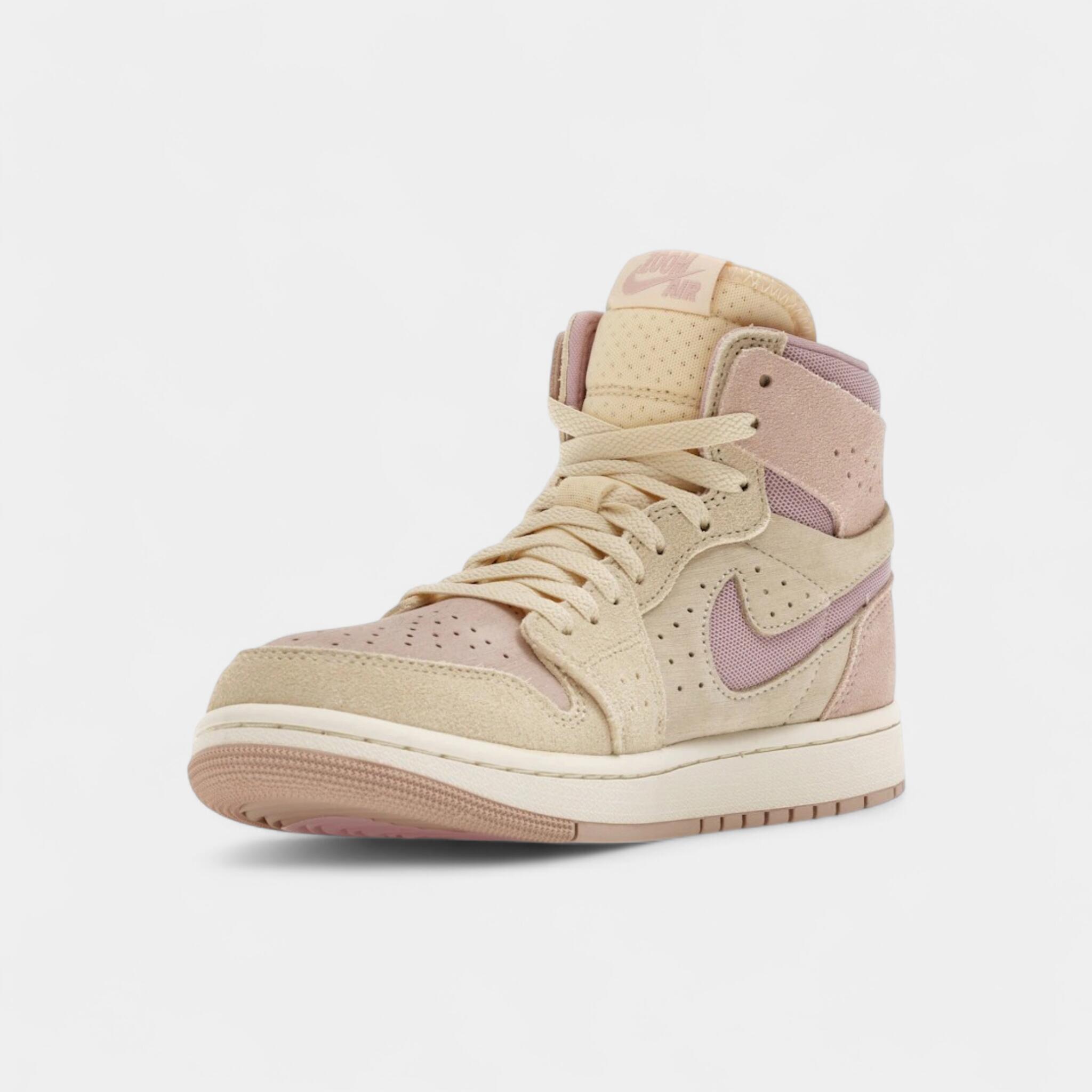 Jordan 1 High Zoom Air CMFT 2 Muslin Plum Chalk (Women's) 3/4